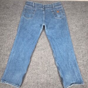 Carhartt B460 DVB Mens Relaxed Fit Jeans 44 x 32 Blue Denim Workwear